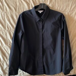 Time And Tru Black long sleeved blouse. L(12-14)